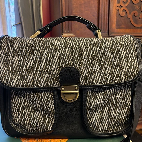 Jo Totes camera bag purse messenger style bag. Herringbone canvas - Picture 2 of 9